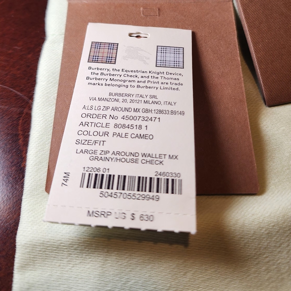 Burberry Plaid Wallet - Picture 2 of 9